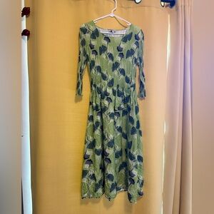 Alquema Gingko Shrinky Long Sleeve Dress